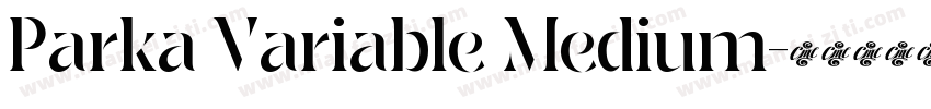 Parka Variable Medium字体转换